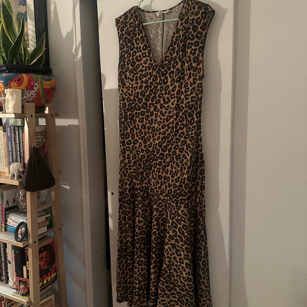 H&M Asymmetrical Cheetah Print Dress